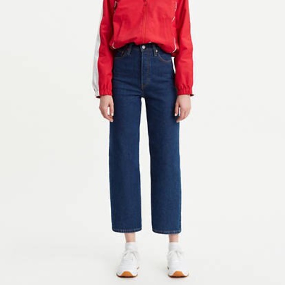 Levi's Denim - Levi's ribcage straight ankle jeans dark size 29